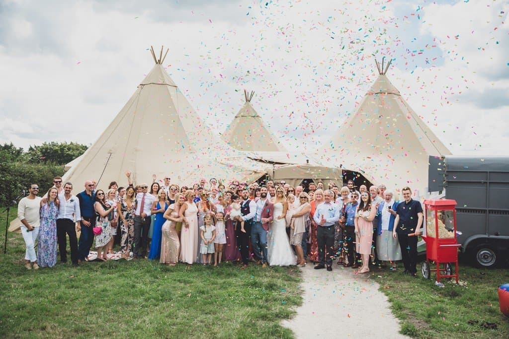 Relaxed tipi wedding photographer // Debbi & John