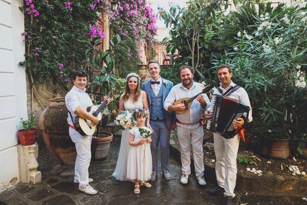 italy wedding photographer bride boho and blue suit relaxe