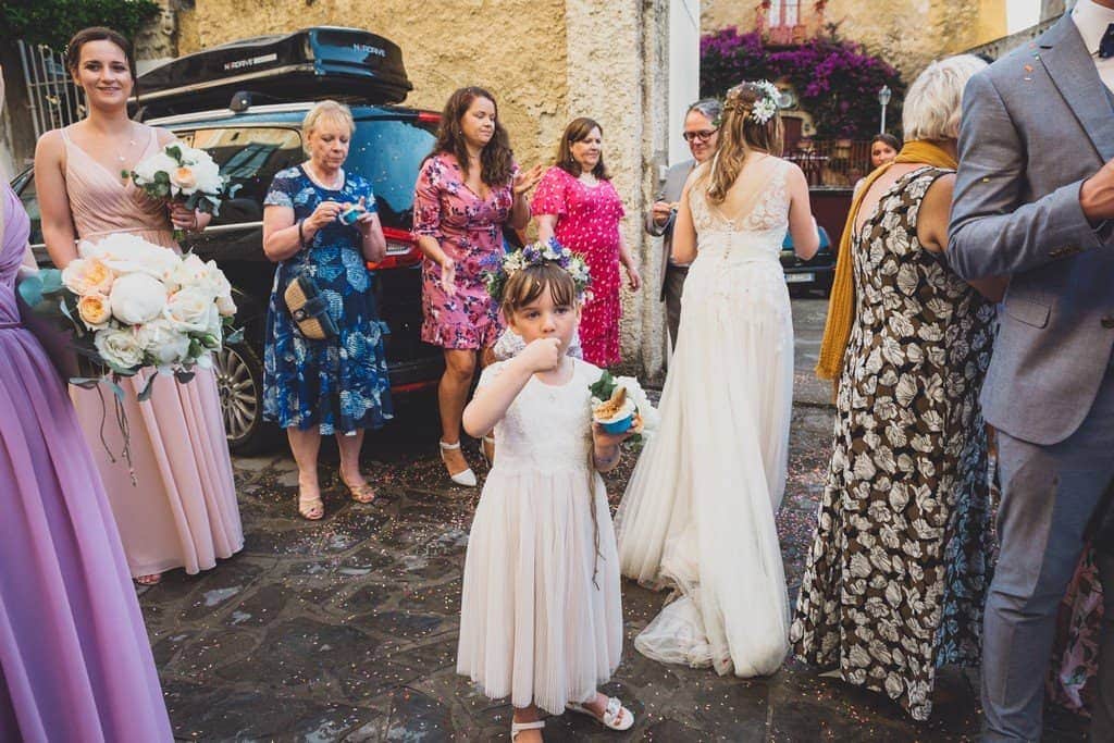 italy wedding photographer bride boho and blue suit relaxe