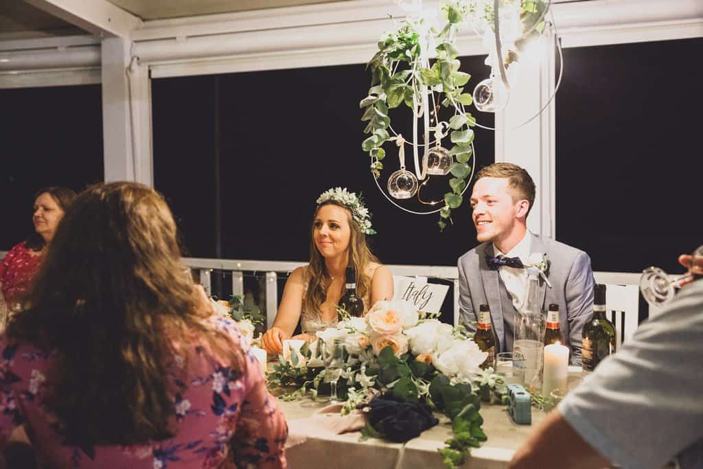 italy wedding photographer bride boho and blue suit relaxed