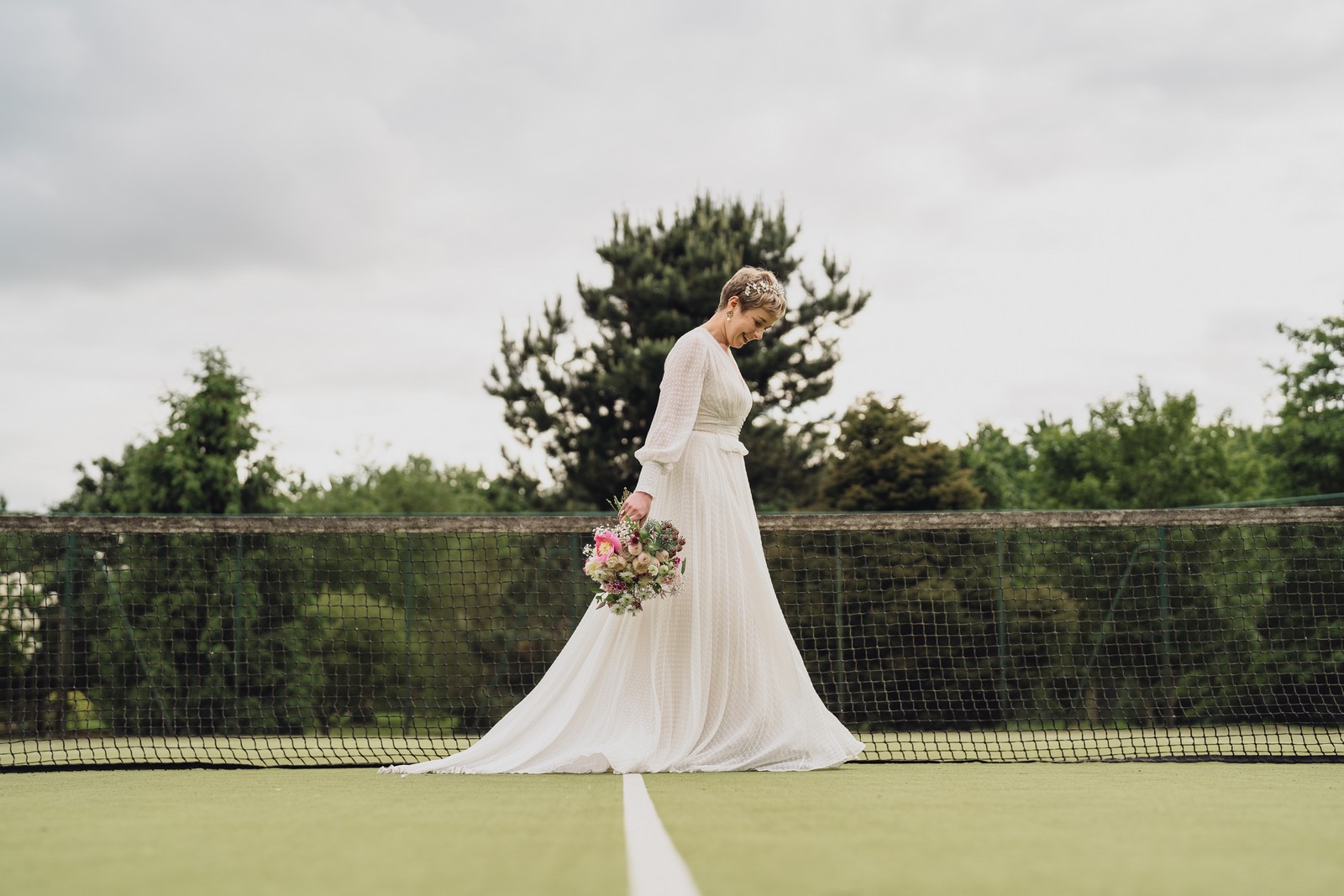 tennis court wedding