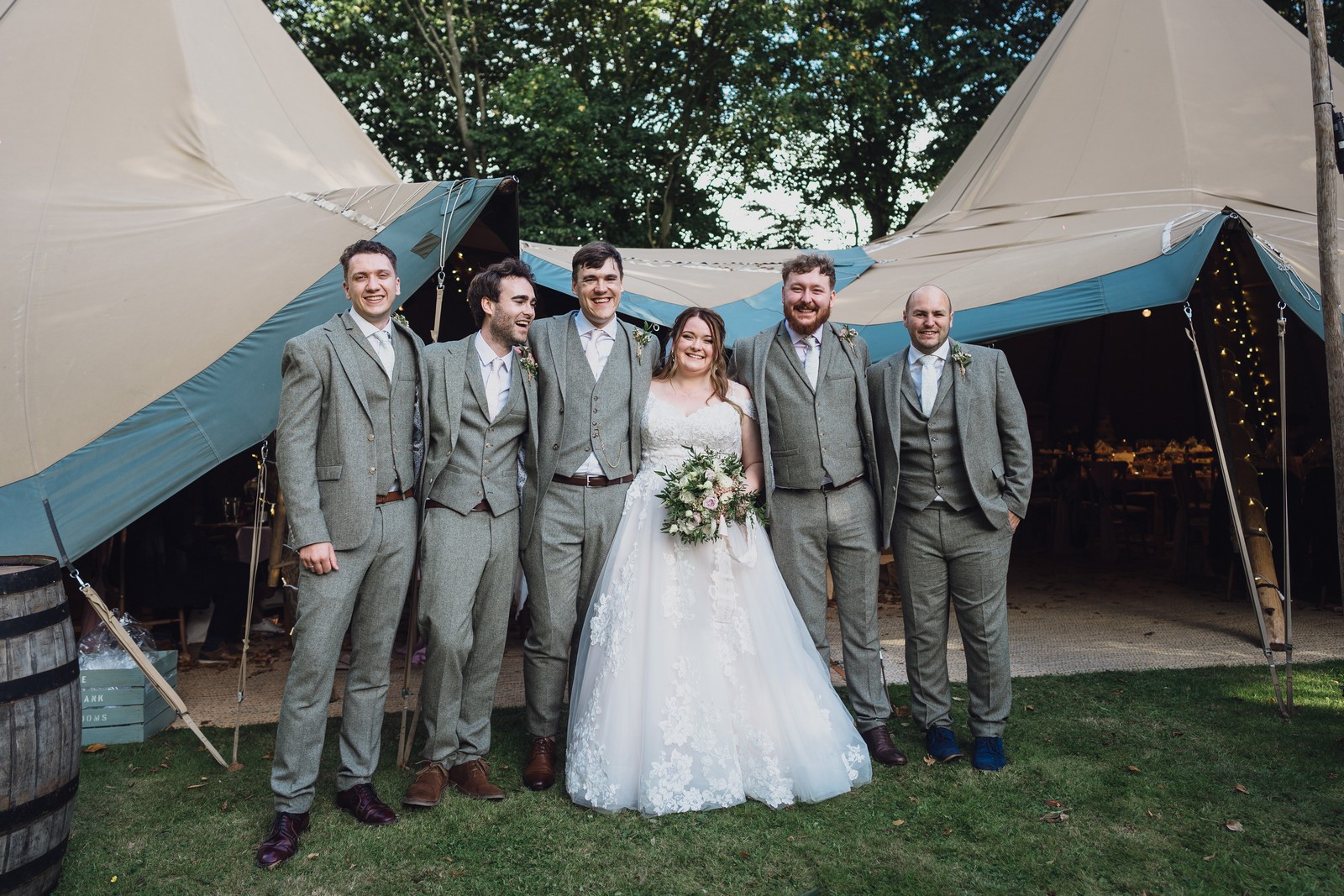 tipi wedding at home